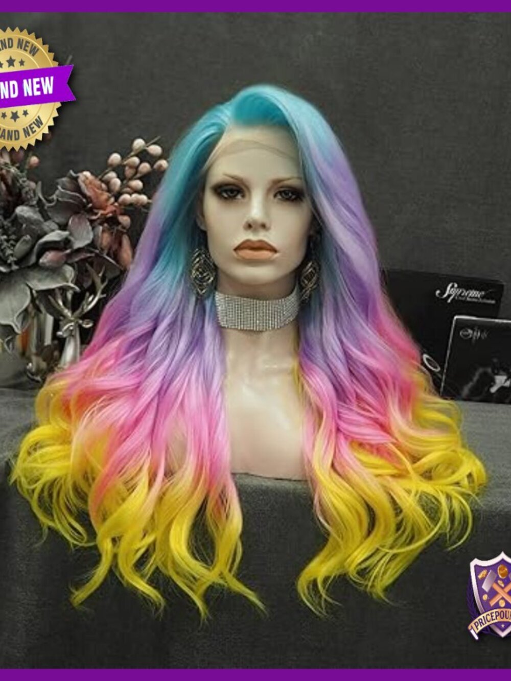 26 Inch Lace Front Synthetic Wig Heat Resistant Natural Wave Cosplay